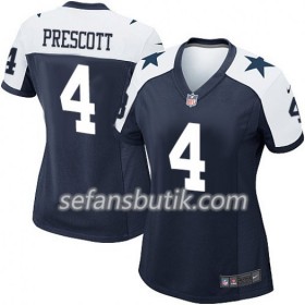 Dallas Cowboys Tröjor Dak Prescott 4 Nike Throwback Alternate - Dame